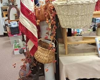 Iron and metal stands. Several Longaberger stands