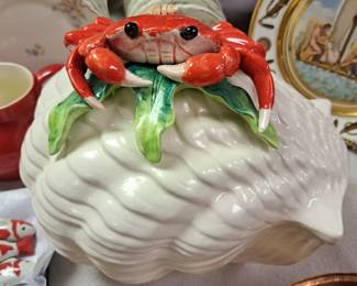 Vintage ceramics. Seafood  2 pcs. tureen
