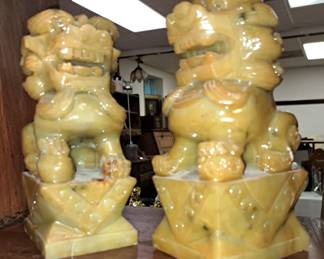 Pr.  hand carved Foo bookends