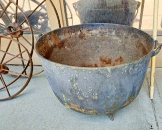 Rustic cast iron pot