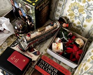 Collectible xmas and books galore