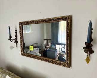 Gorgeous vintage mirror and sconces