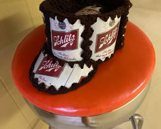 Crochet Schlitz Beer Can Hat