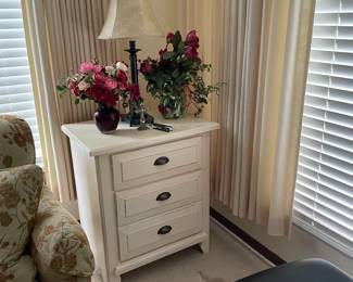 White Three Drawer Chest 