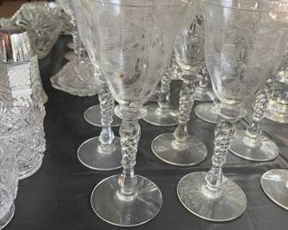 Suite of Fostoria Stemware - lovely 