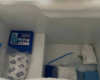 Interior of Chest Freezer - we are defrosting for you 