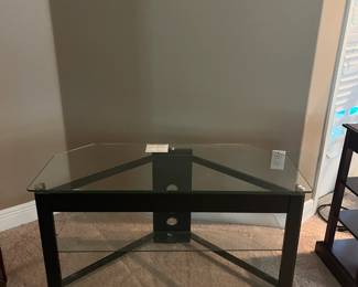 Glass TV stand