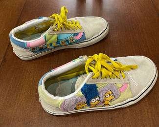 Simpsons custom Vans, size 7