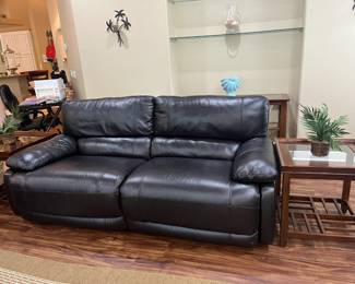 Cindy Crawford Home black reclining love seat