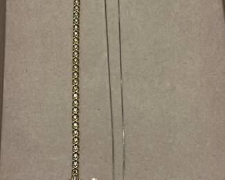 14k Yellow and White Gold with Diamonds