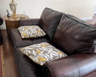 Leather loveseat
