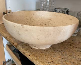 Large appx 20" Traverine Bowl