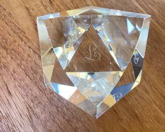 L Steuben paperweight