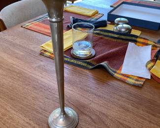 Steering silver bud vase