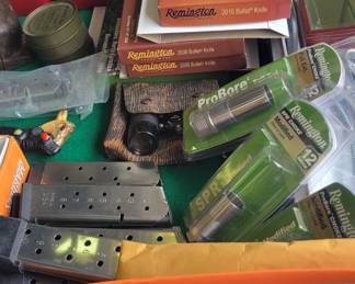 Pistol magazines 
Remington choke tubes 
Remington pocket knifes 