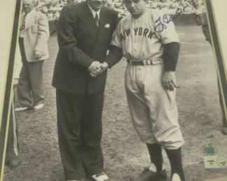 signed Yogi Berra picture