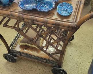 Bamboo drink cart 