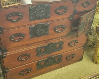 Antique Japanese Tansu Chest  (Stacking 2 Section) 