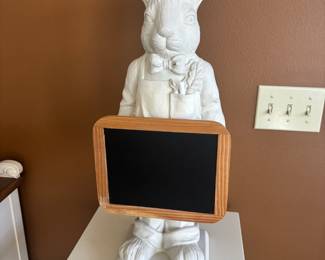 Decorative Chalkboard with Rabbit Chef 