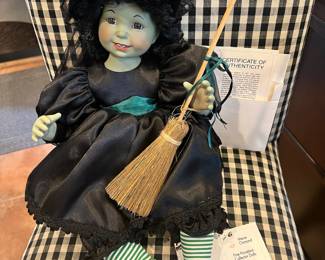 Marie Osmond Porcelain Wizard of Oz "Wicked Witch" Doll 