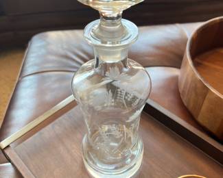 Etched Glass Decanter 