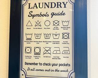 Framed Laundry Symbols Guide 