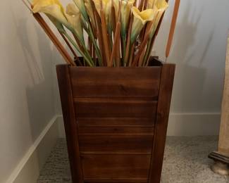 Teak Wood Square Planter