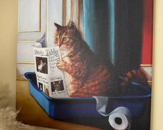 Canvas Print "Kitty Throne" by Lucia Heffernan
