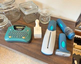 Brother P-touch Home and Hobby Labeler - PT-65, Hand Held Paper Shredder, InnoDesk Envelope Letter Opener, InnoDesk Electric Handheld Pencil Sharpener