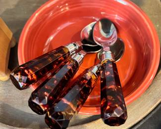 Set of 4 Tortoise Shell Spoons