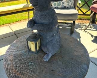 Rabbit Statue with LED Lantern 