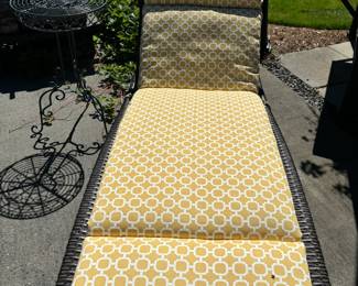 Faux Rattan Chaise/Lounge Chair