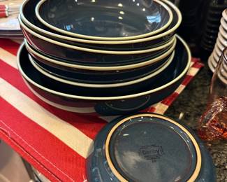 Denby Dark Blue Stoneware Bowls