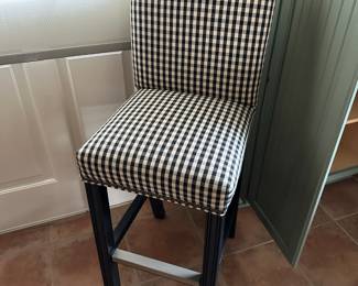 Black & White Checkered Stool