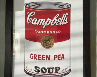 Framed Andy Warhol Lithograph Print "Campbell’s Soup - Green Pea"
