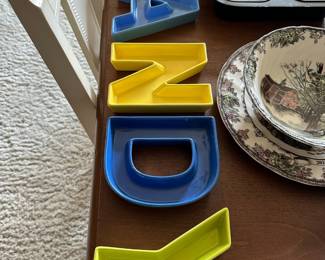 Set of 5 Letters "Candy" Candy Dishes