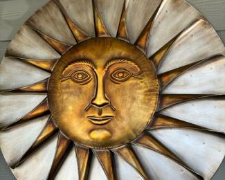 Bronze Tone El Sol Wall Decor