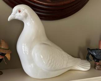 Ceramic White Dove Sculpture