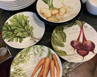 Set of 4 Willliams Sonama "Farmers Market" Salad Plates