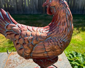 Copper Rooster Statue