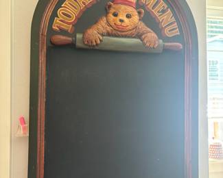 Today's Menu "Teddy Bear Chef" Chalkboard