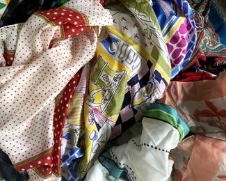 Vintage ladies scarves and clothing