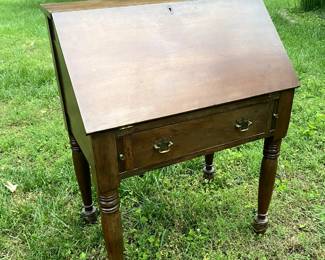 Solid wood schoolmasters desk