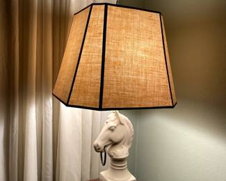 Vintage Horse Head Table Lamp