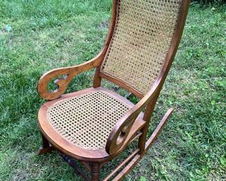 Caned rocking chair in immaculate condition