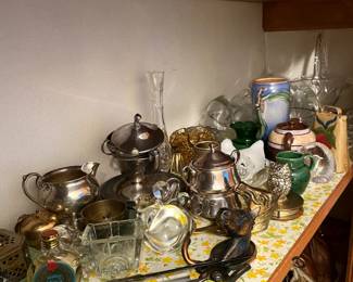 Antique and vintage trinkets, ceramics, and decor