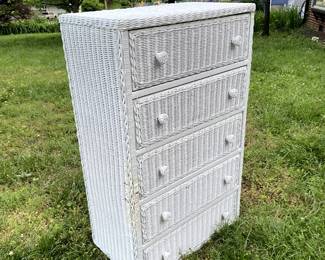 Typhoon White Wicker Dresser
