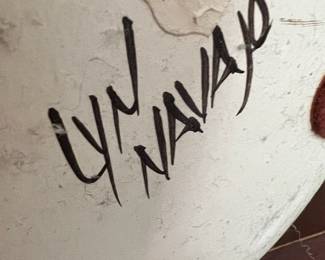 Navajo Pottery Wedding Vase with Wolf Howling Design