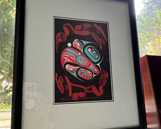 1989 Framed & Matted Serigraph "Rock Scallop" by Robert Davidson
