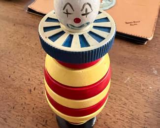 1958 Brio Stackable Clown Toy
